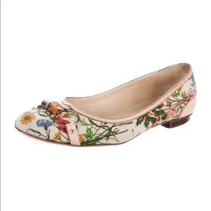 GUCCI multicolor floral print flats size 10